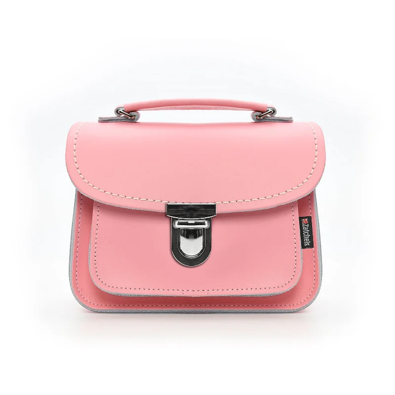 Satchel with a detachable strap for easy customizationLuna Handmade Leather Bag - Pink