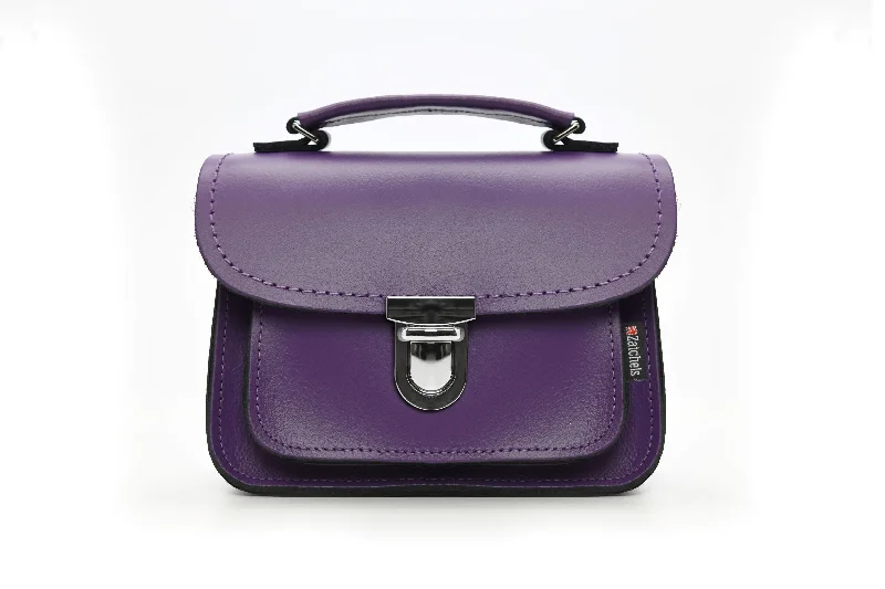 Plus-size satchel with a spacious interior for carrying all essentialsLuna Handmade Leather Bag - Purple