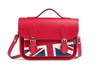 Plus-size satchel with a spacious interior for carrying all essentialsUnion Jack Midi Satchel - Pillar Box Red