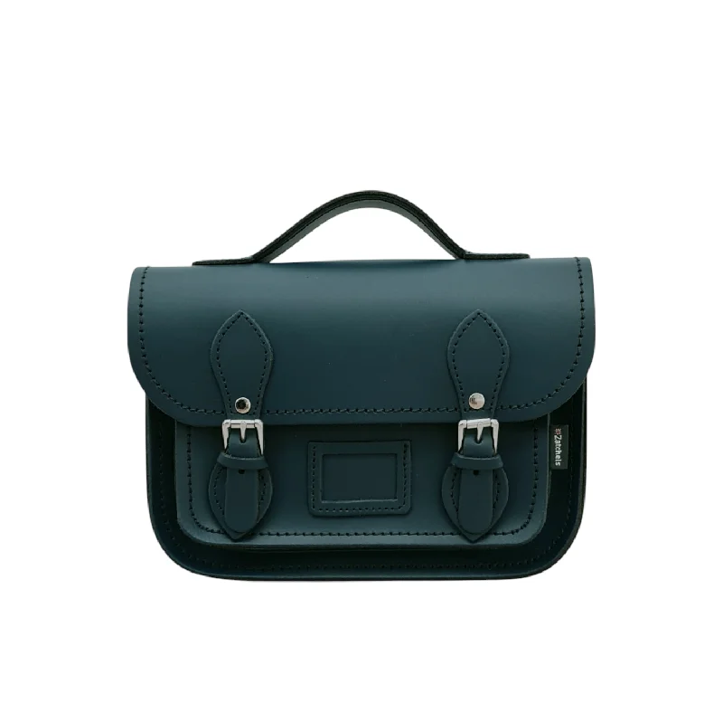 Vegan leather satchel for eco-conscious consumersLeather Midi Satchel - Pine