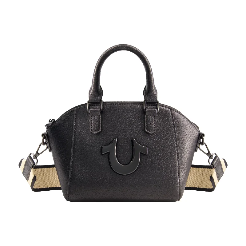 Plus-size satchel with a spacious interior for carrying all essentialsLOGO STRAP MINI SATCHEL