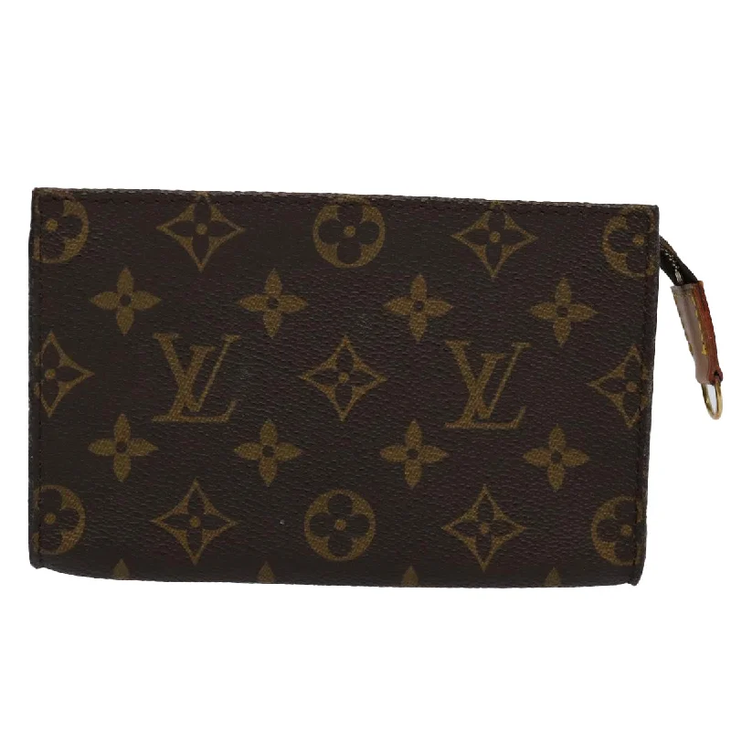 Patent leather clutch with a modern, minimalist designLouis Vuitton Poche Toilette 15  Canvas Clutch Bag (Pre-Owned)