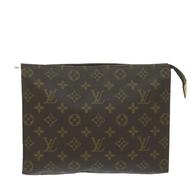 Two - tone clutch with a contrast color lining for added styleLouis Vuitton Trousse De Toilette  Canvas Clutch Bag (Pre-Owned)