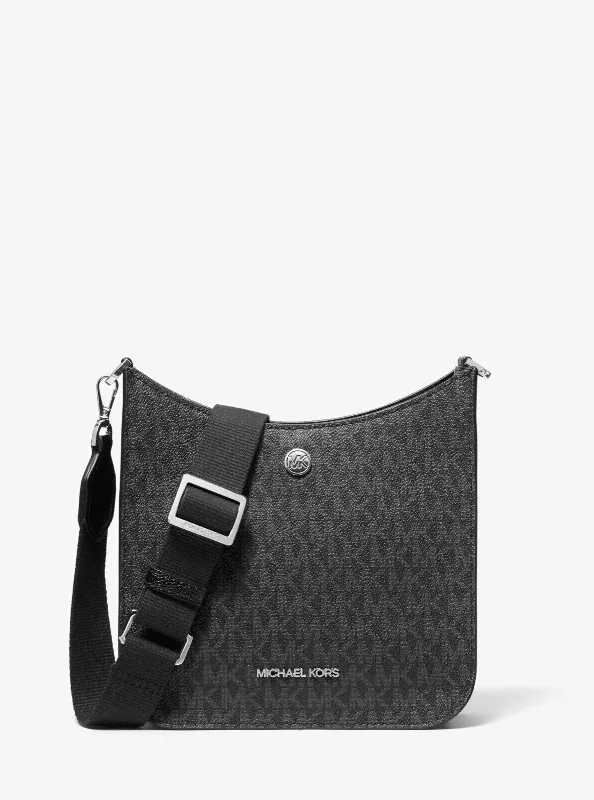 Leatherette satchel with a quilted pattern for a sophisticated styleMichael Kors Briley MK Signature VC Crossbody Messenger Bag