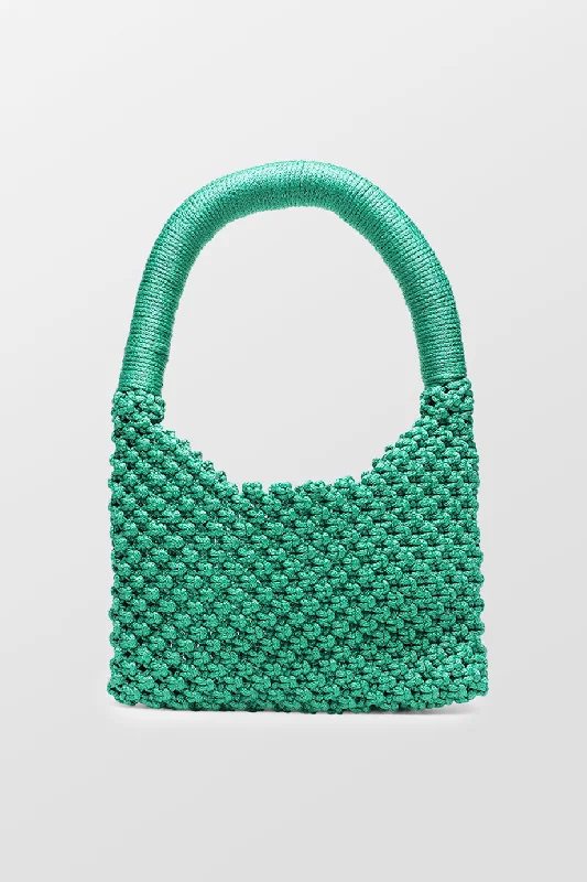 Color - blocked handle bag with a combination of bright and neutral colorsMini Baguette Bag