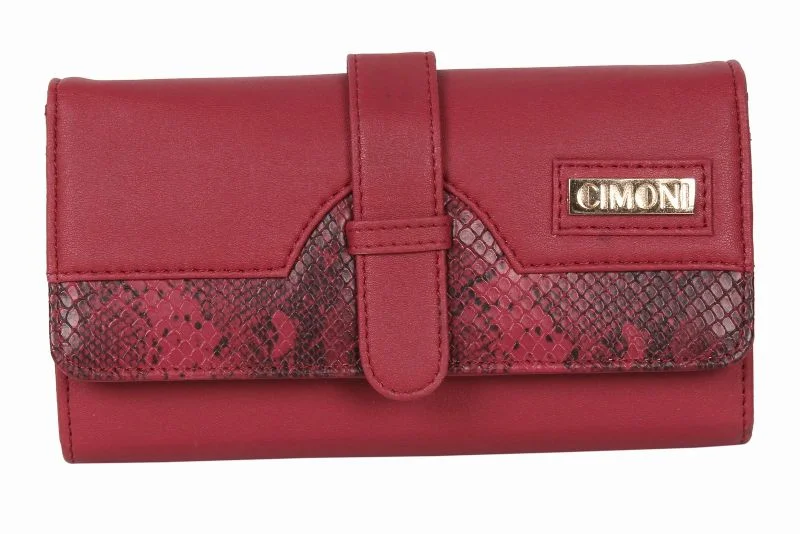 Crystal - encrusted clutch for a red - carpet eventCIMONI Python Print Vegan Leather Women's Wallet | Clutch Purse