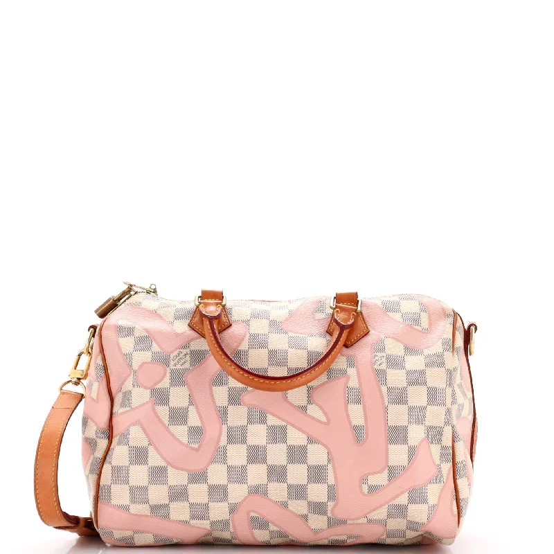 Convertible satchel that can be worn as a crossbody or shoulder bagSpeedy Bandouliere Bag Limited Edition Damier Tahitienne 30