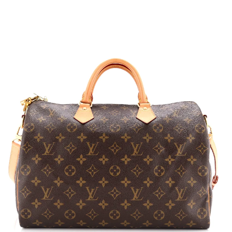 Metallic satchel with a shiny finish for evening eventsSpeedy Bandouliere Bag Monogram Canvas 35