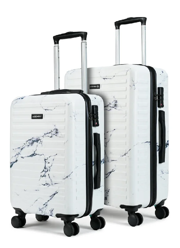 Plus - size handle bag with a spacious interior to carry all daily essentialsStark Combo | Marble | Cabin+Medium Luggage