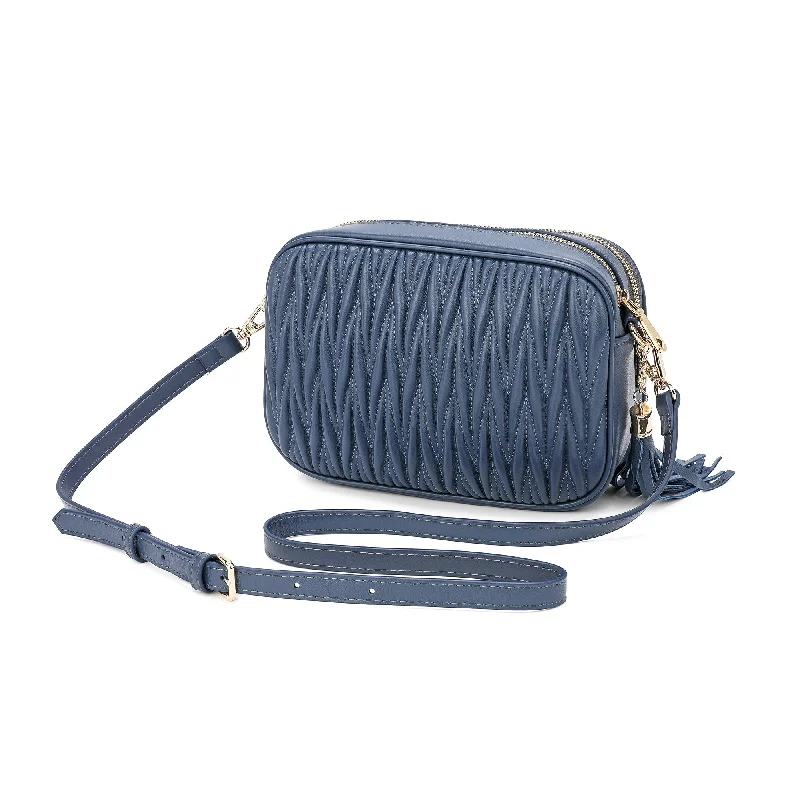 Faux fur shoulder bag with a fluffy texture for winter fashionTiffany & Fred Pleated Lambskin Leather Messenger/Shoulder Bag Faux fur shoulder bag with a fluffy texture for winter fashionTiffany & Fred Pleated Lambskin Leather Messenger/Shoulder Bag