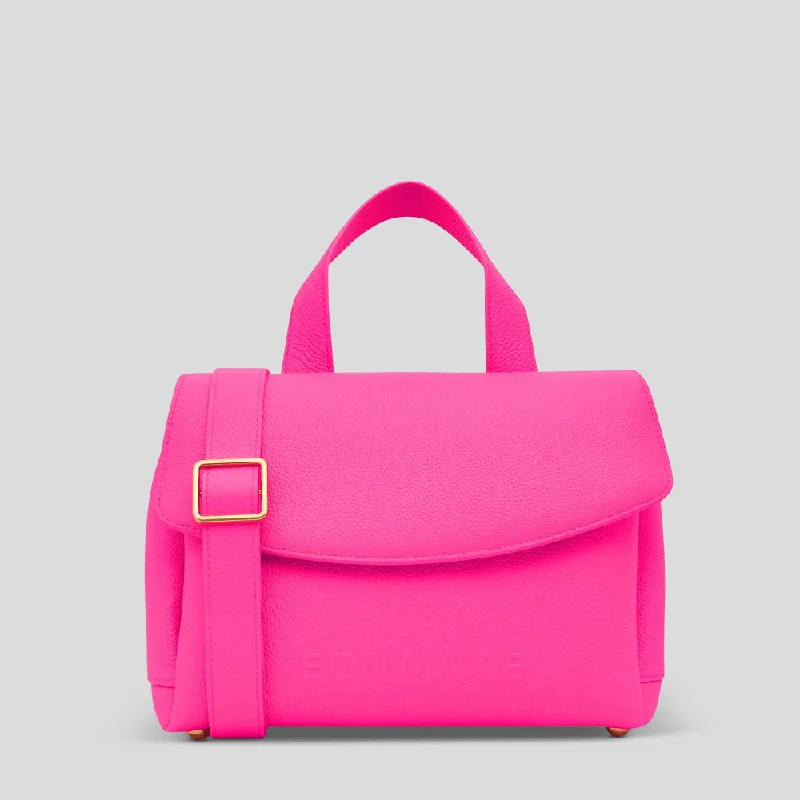 Handle bag with a hidden anti - theft pocket and RFID - blocking liningTryhard Top Handle Bag -- Neon Pink