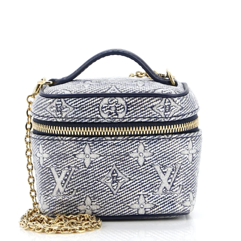 Satchel with a tassel or fringe detail for a bohemian feelVanity Case Monoglam Jacquard Canvas Micro