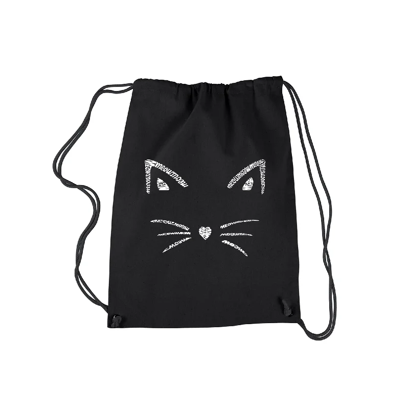 Embroidered backpack with detailed floral threadwork for a unique touchWhiskers - Drawstring Backpack Embroidered backpack with detailed floral threadwork for a unique touchWhiskers - Drawstring Backpack